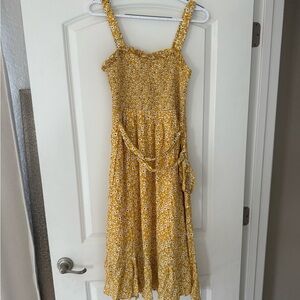 CJLA Yellow Floral Midi Dress